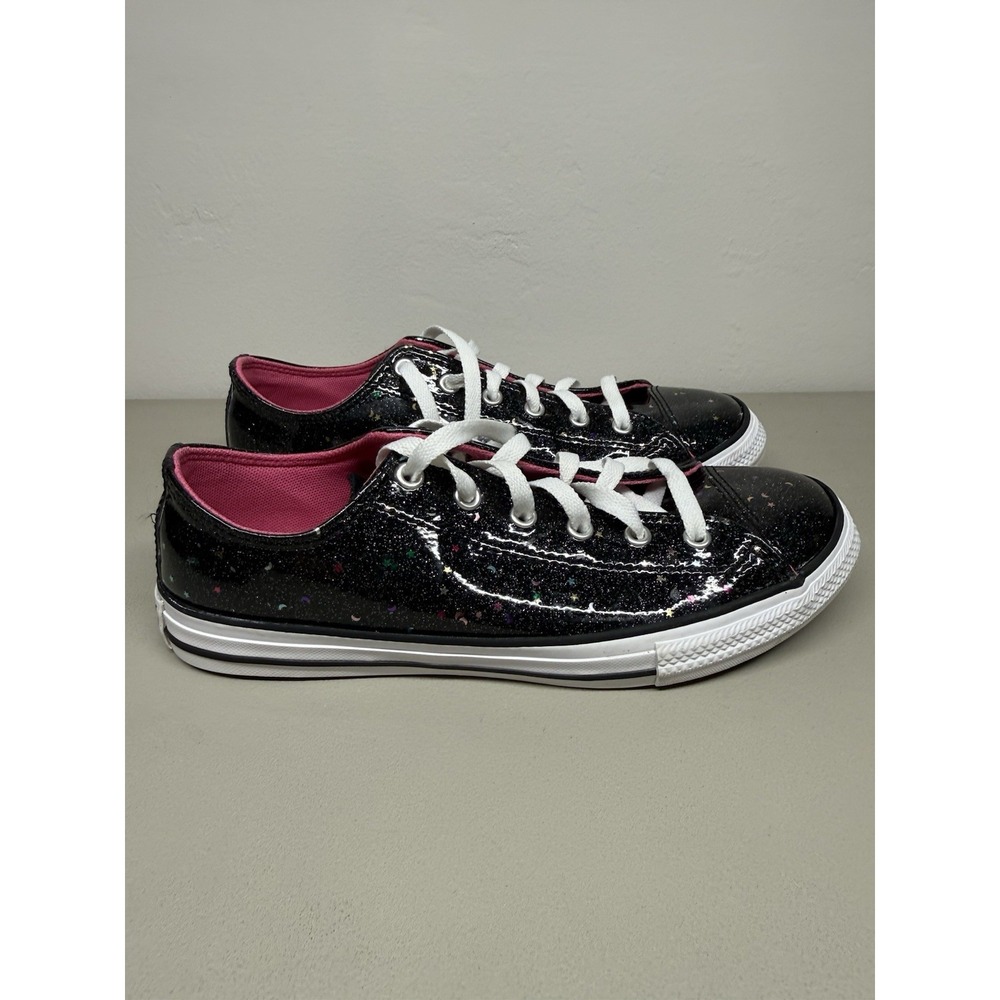 Converse Chuck Taylor All Star Low 665106C Youth Sz 6 Galaxy Glimmer Pink Black